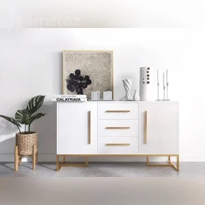 آینه کنسول پایه استیل لاکچری