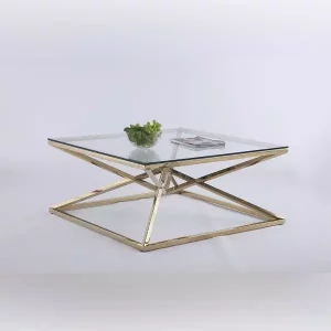 میز وسط پایه استیل لوکس و زیبا مدل الیزا