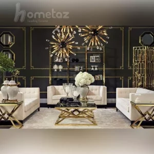 میز جلو مبلی پایه استیل هرمی الیزا