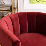 مبل پایه استیل رویه کوبی زرشکی داروین