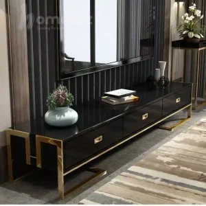 میز تی وی استیل ام دی اف مشکی ایزابلا