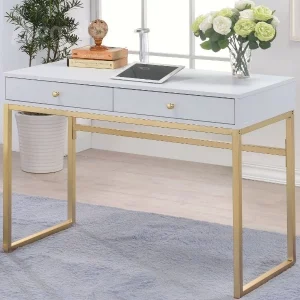 میز رایانه پایه استیل