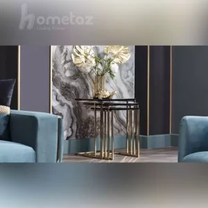 میز عسلی استیل طلایی زیبا وندی
