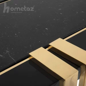 میز کنسول استیل پایه طلایی