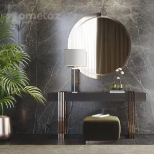 میز کنسول پایه استیل طلایی باکس