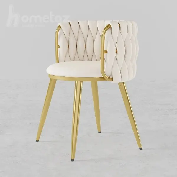 صندلی ناهارخوری پایه استیل مدل کیارنگ سفید