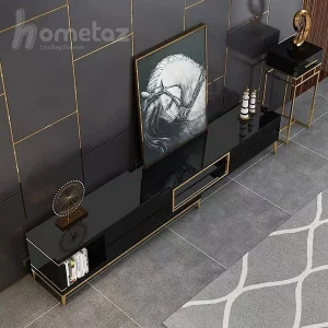 خرید میز تلویزیون پایه استیل لاریسا
