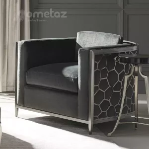 مبل تک نفره پایه استیل زیبا سانیه