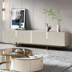 قیمت میز تلویزیون پایه استیل ژرفین
