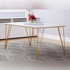 میز جلومبلی استیل پایه طلایی میراندا