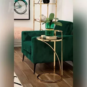 میز عسلی استیل طلایی و زیبا سانتانا