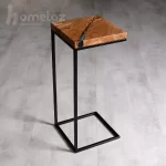 ساخت گل میز پایه فلزی با صفحه چوب و رزین بی رنگ مدل ht1634