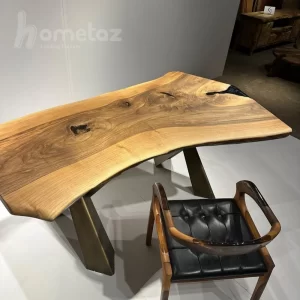 سفارش ساخت میز غذا خوری رزینی با ترکیب چوب طبیعی مدل ht2430 ارزان