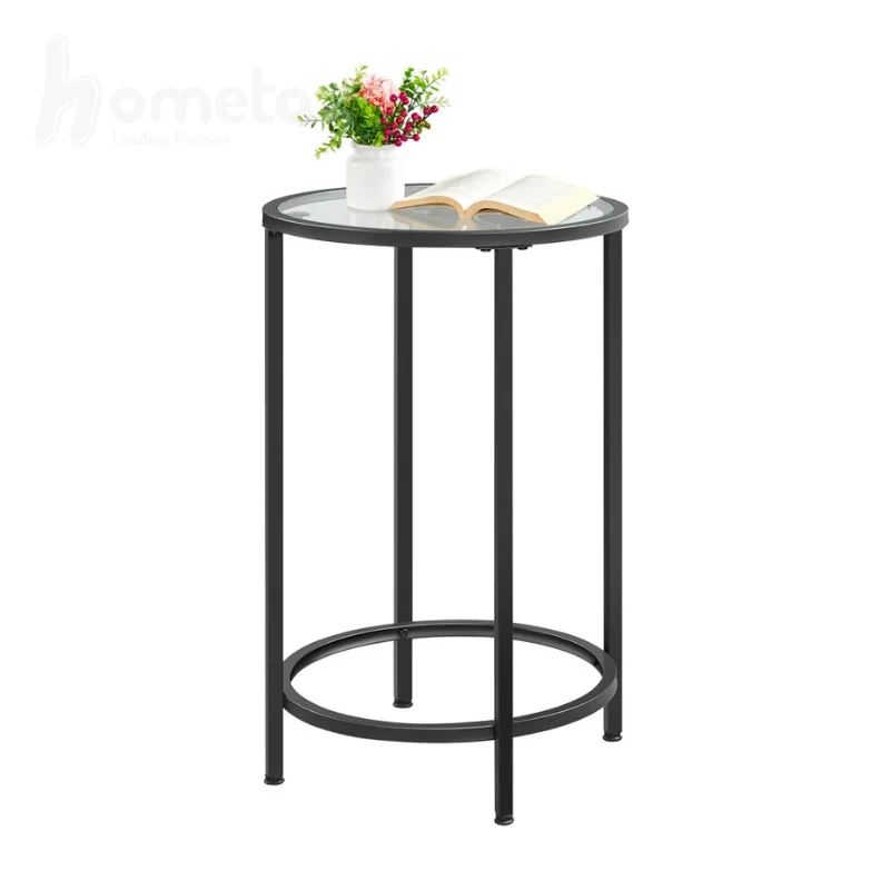 سفارش ساخت میز عسل گرد پایه فلزی مشکی ساده مدل ht2474 ارزان