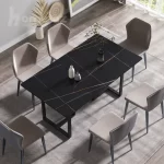 قیمت ساخت ست میز و صندلی ناهارخوری پایه فلزی مدرن مدل ht2529 ارزان