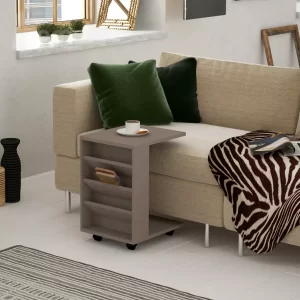 میز عسلی چرخ دار جدید و شیک ام دی افی mdf مدل ht2192 نوک مدادی ارزان قیمت