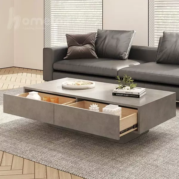 خرید انلاین میز جلو مبلی دو کشویی و قفسه ای mdf مدل ht2224