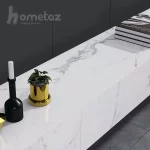 میز تلویزیون لاکچری دیواری ام دی افی مدل ht1986 طرح سنگ سفید