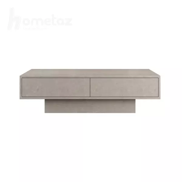 میز جلو مبلی دو کشویی و قفسه ای mdf مدل ht2224 لوکس و ساده