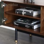 خرید اینترنتی میز تلویزیون با درب وکیوم پایه فلزی مدل میرینوس