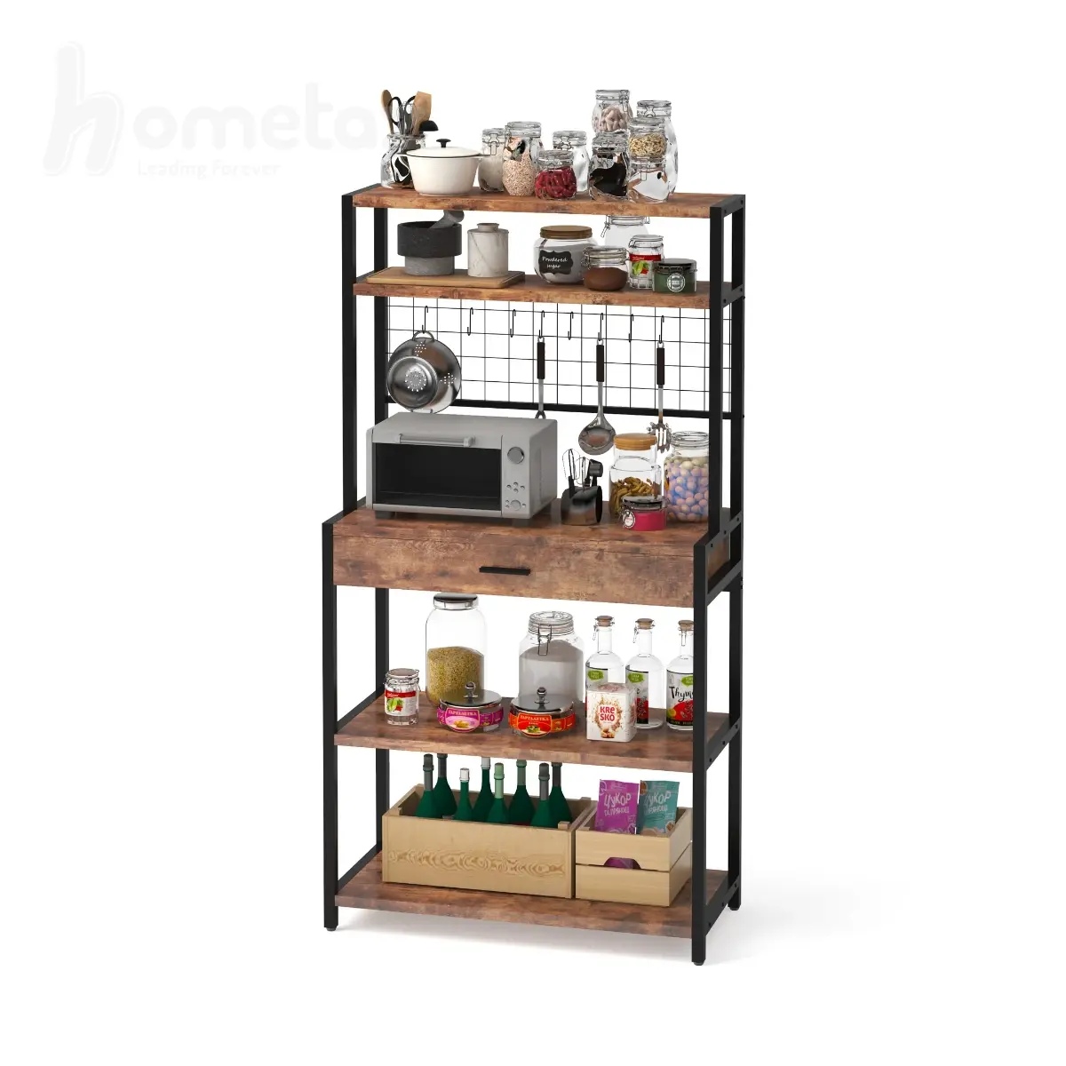 ساخت شلف و استند کافی بار خانگی فلزی مدل ht2280