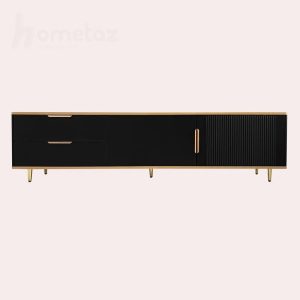 خرید انلاین و حضوری میز تلویزیون لاکچری مدل هلیسا با پایه آهنی یا استیل