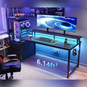 میز گیمینگ مدرن فلزی محکم مدل ht2578