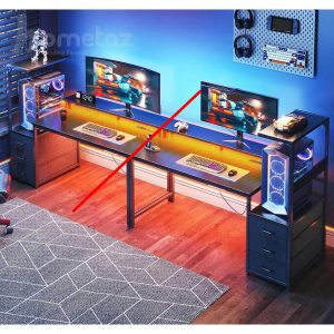 تولیدکننده میز گیمینگ مدرن فلزی محکم مدل ht2578
