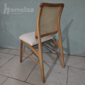 فروش انلاین و حضوری صندلی ناهار خوری چوبی جدید با حصیر بامبو مدل لارا پلاس