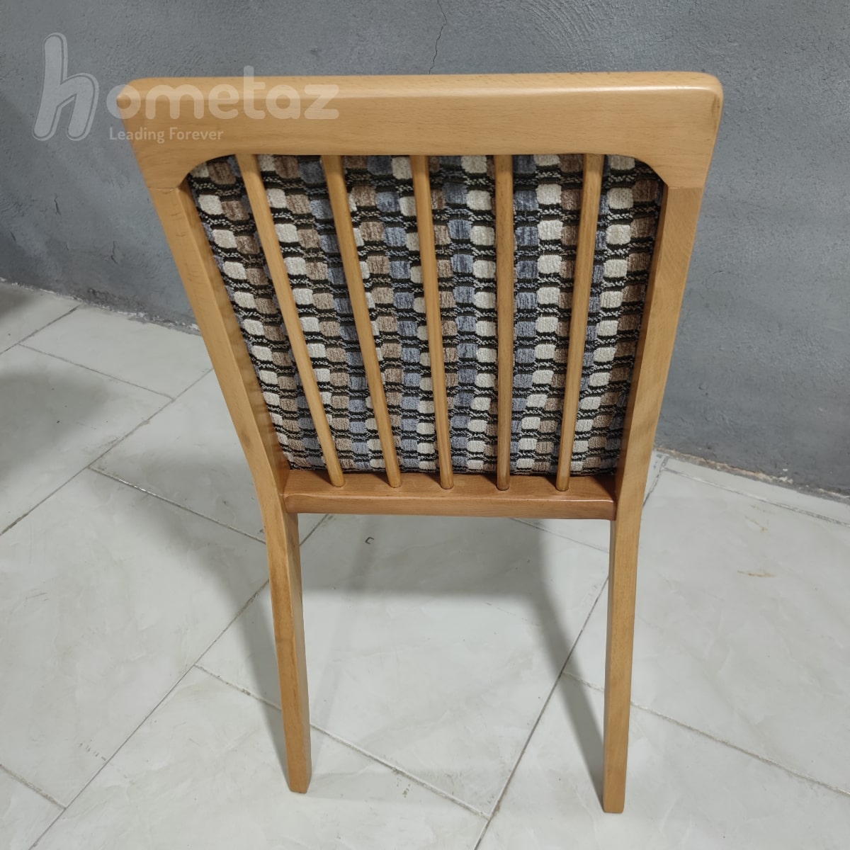 سفارش ساخت صندلی ناهار خوری پایه چوبی پشت پارچه مدل ht2601