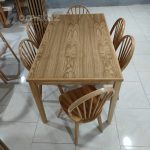 ست میز و صندلی ناهار خوری تمام چوبی مدل تیلور
