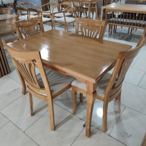 خرید ست میز و صندلی ناهار خوری پایه چوب طبیعی مدل نیکولا