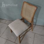 قیمت روز صندلی ناهار خوری چوبی جدید با حصیر بامبو مدل لارا پلاس ارزان