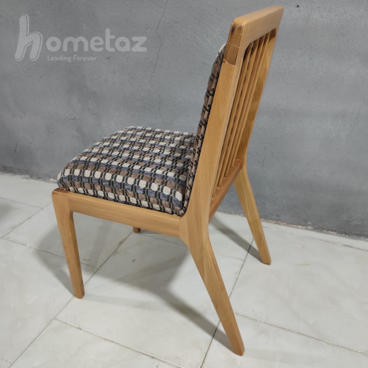 تولیدی صندلی ناهار خوری پایه چوبی پشت پارچه مدل ht2601