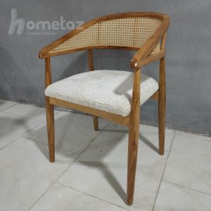 فروش صندلی ناهار خوری پشت حصیری چوبی مدل لارامین