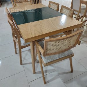 سفارش ساخت ست صندلی و میز غذا خوری چوبی مدرن مدل ماهور پلاس قهوه ای ارزان