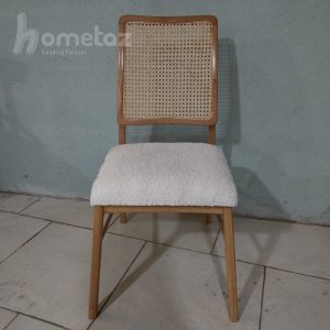 فروش صندلی ناهار خوری چوبی جدید با حصیر بامبو مدل لارا پلاس